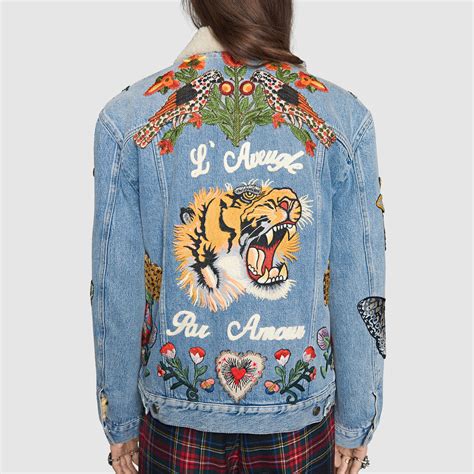 gucci embroidered jacket|More.